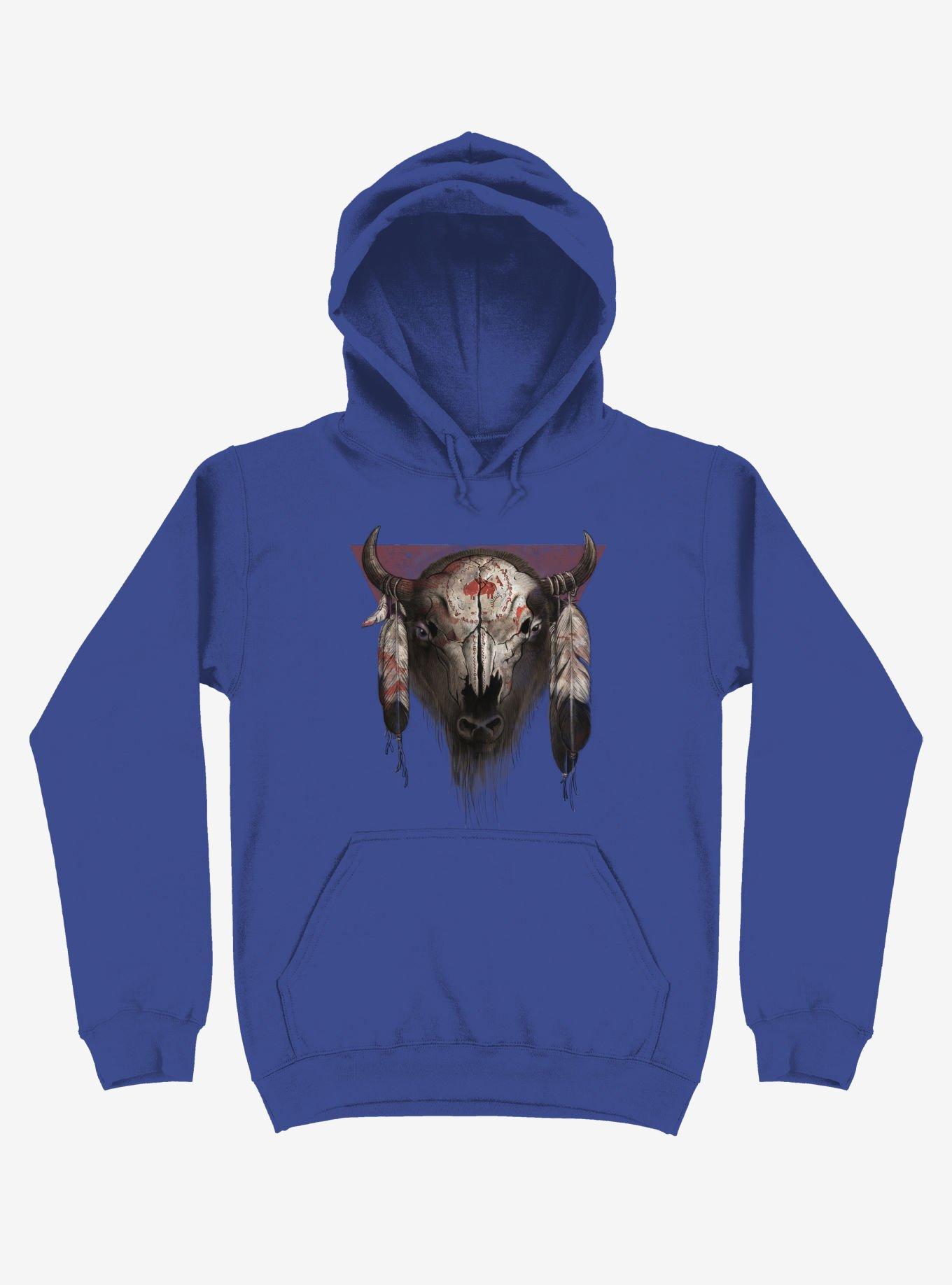 Tatanka Bison Head Royal Blue Hoodie