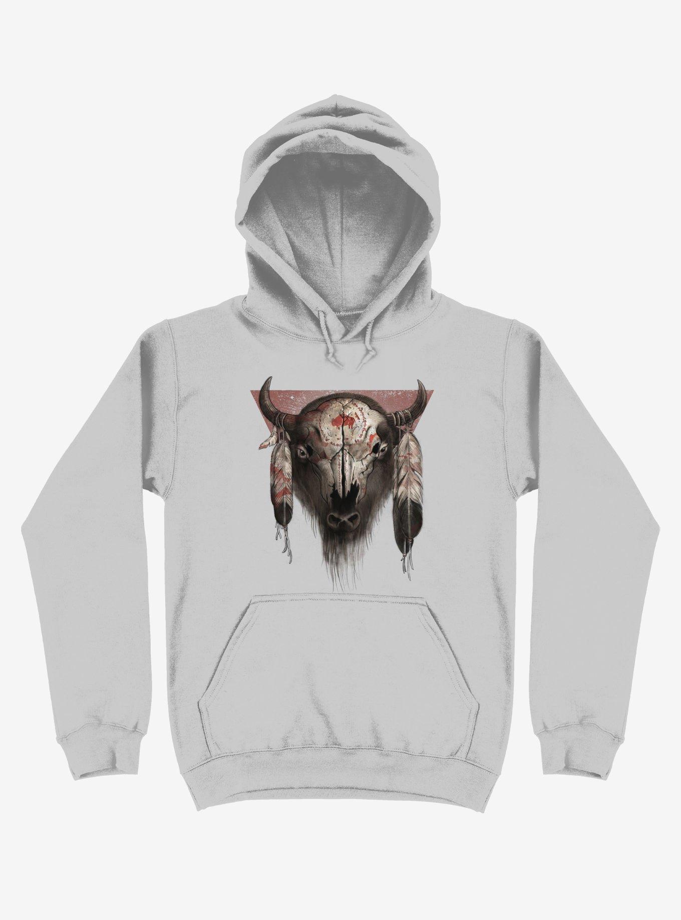 Tatanka Bison Head Sport Grey Hoodie, SPORT GRAY, hi-res