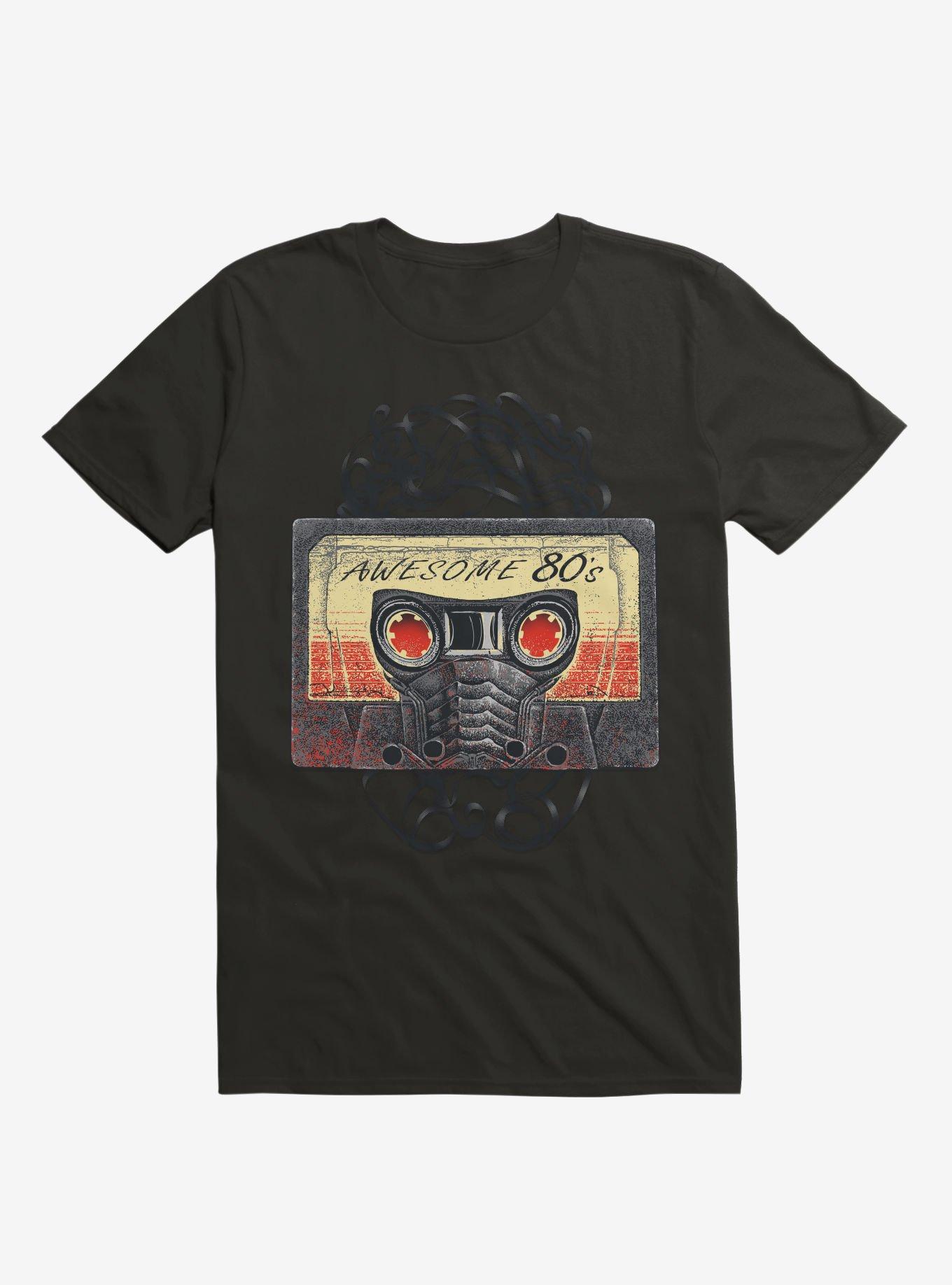 Awesome 80's Mixtape Black T-Shirt, BLACK, hi-res