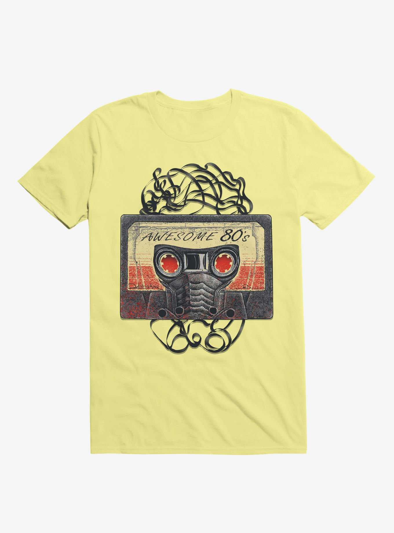 Awesome 80's Mixtape Corn Silk Yellow T-Shirt, , hi-res