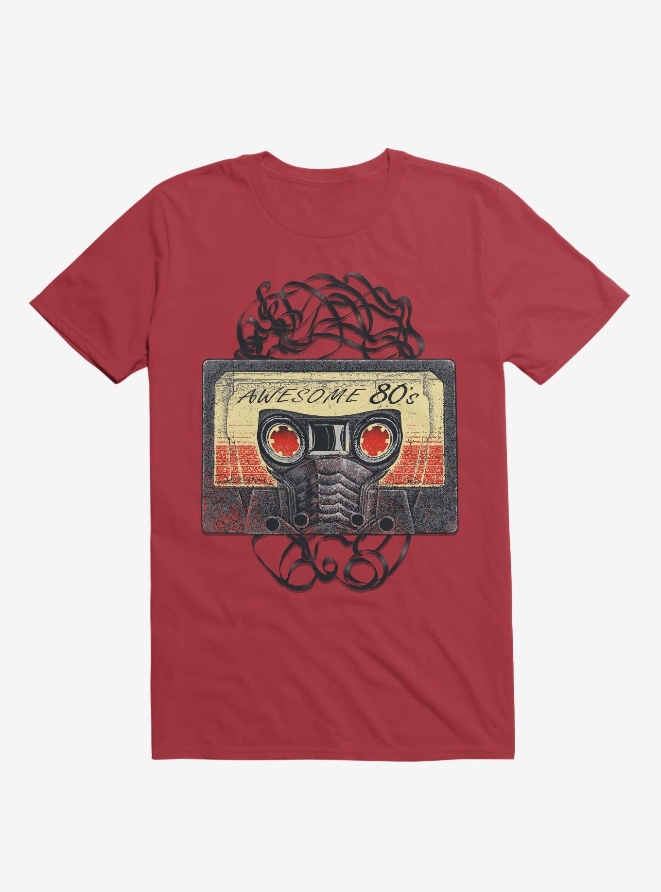 Awesome 80's Mixtape Red T-Shirt, , hi-res