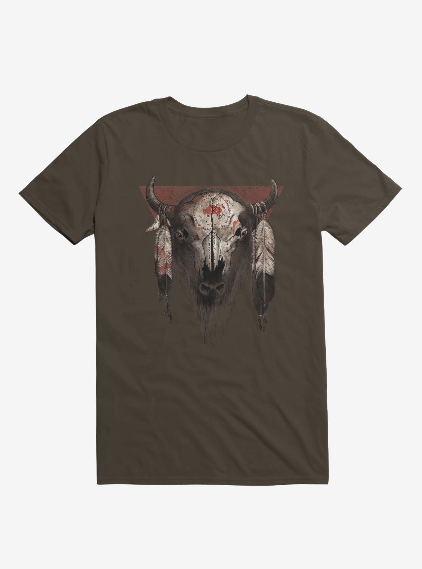 Tatanka Bison Head Brown T-Shirt, , hi-res