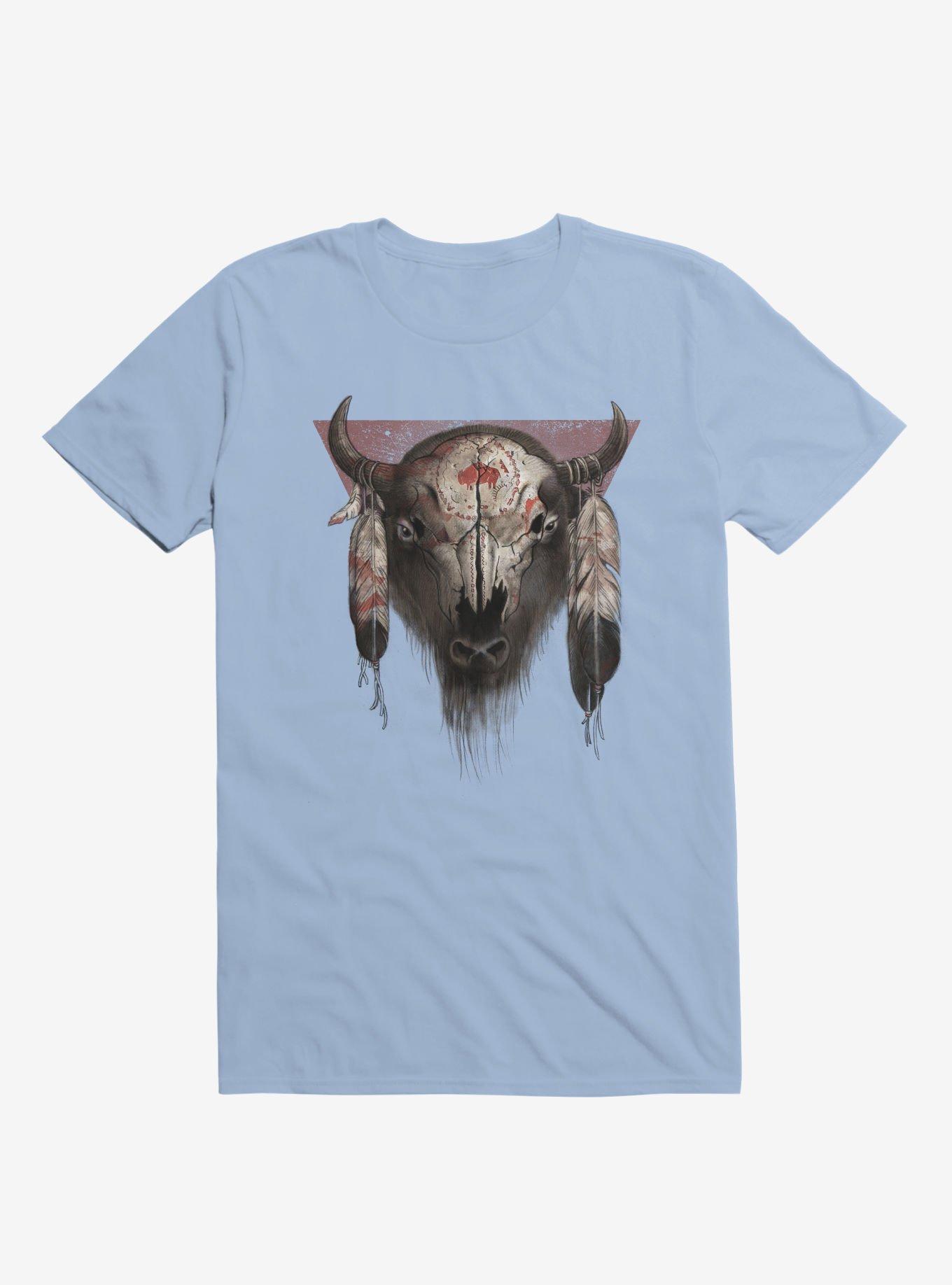 Tatanka Bison Head Light Blue T-Shirt, LIGHT BLUE, hi-res