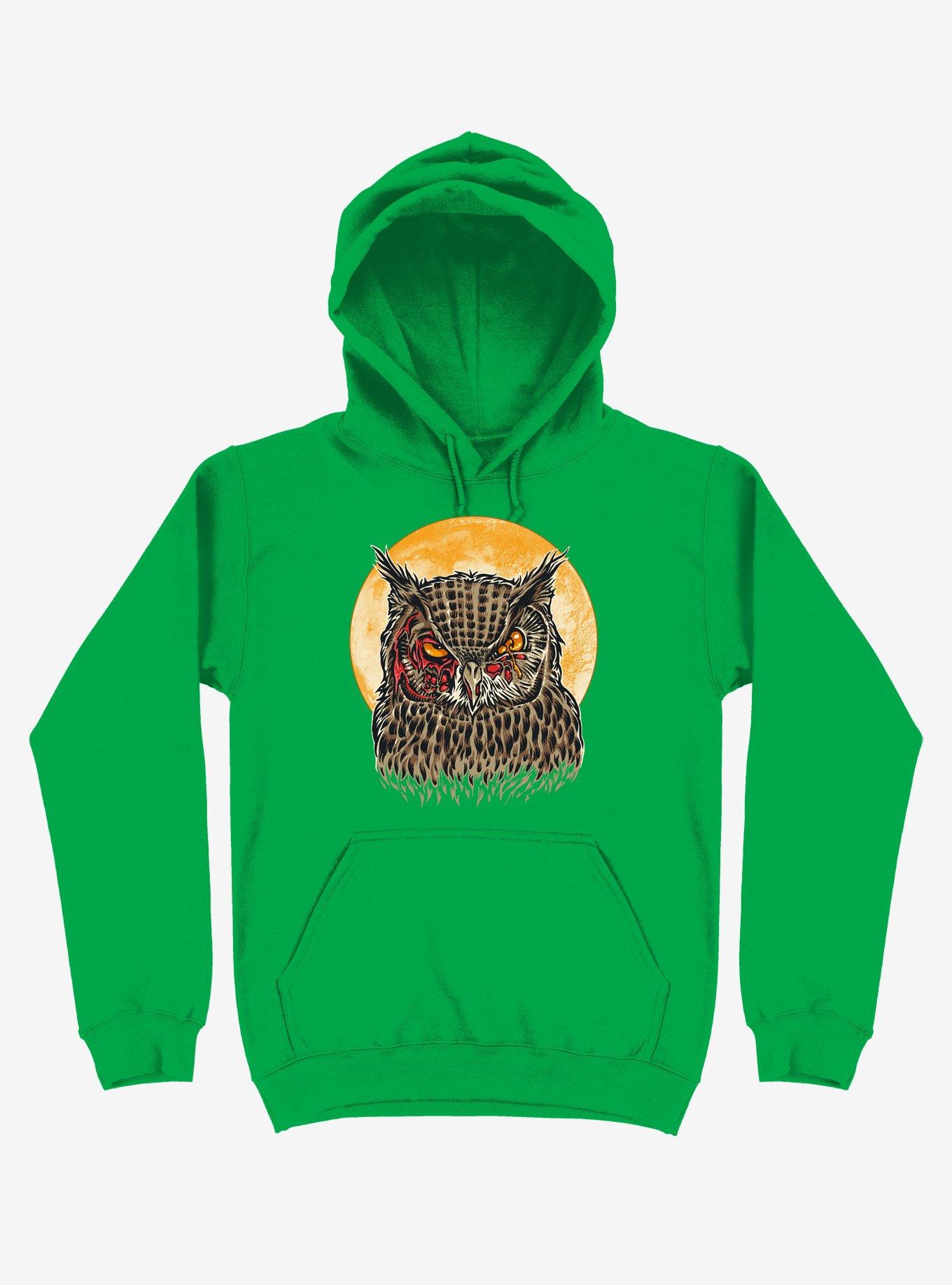 Zombie Blood Owl Irish Green Hoodie, , hi-res
