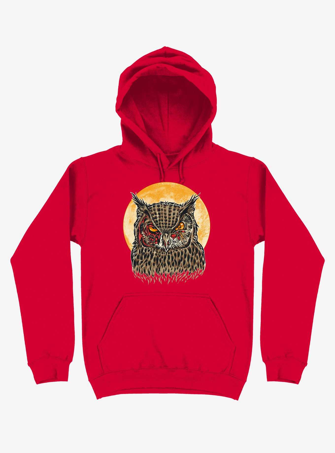 Zombie Blood Owl Red Hoodie, , hi-res