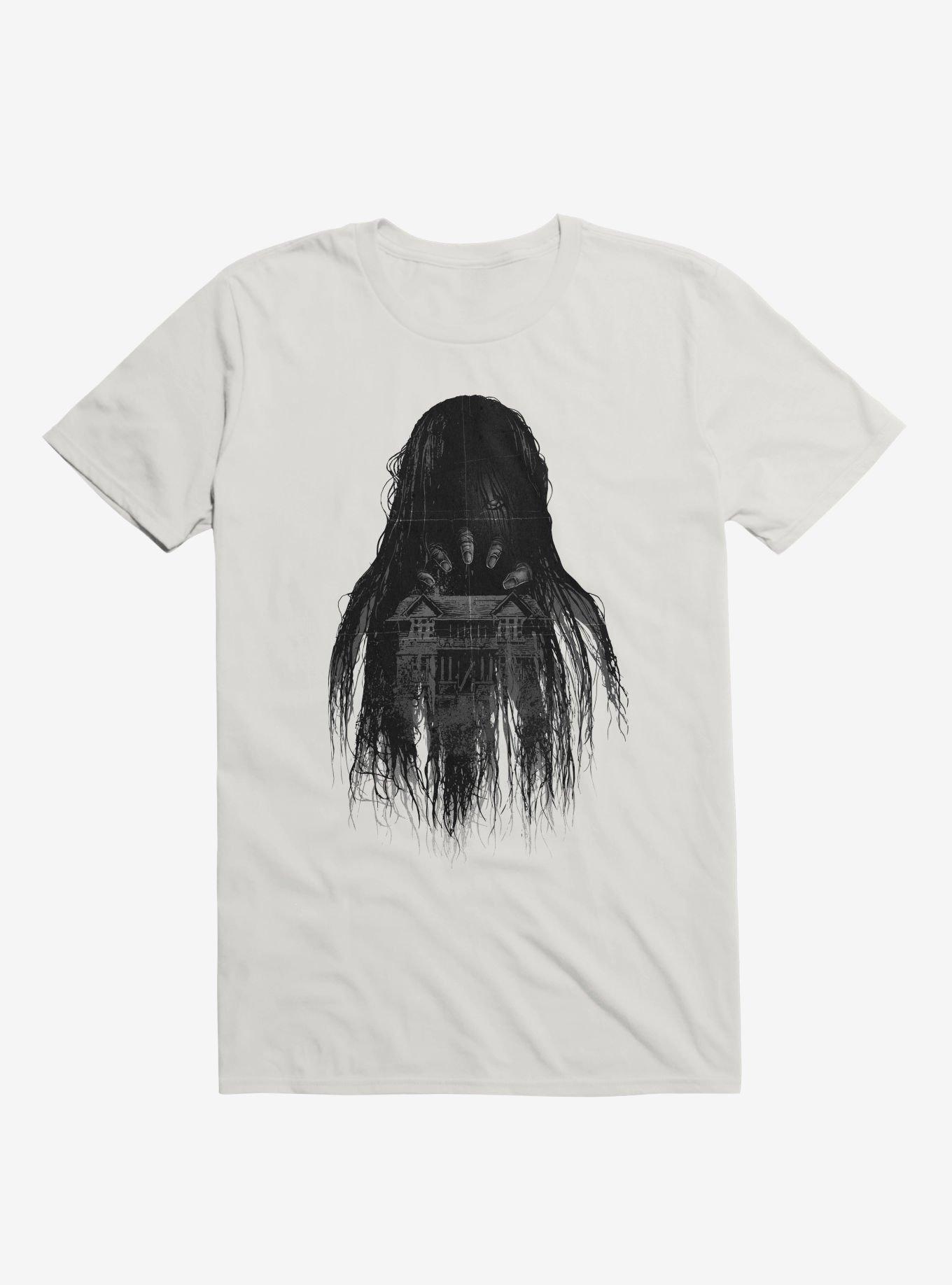 Long Horror Haunted House Hair White T-Shirt, , hi-res