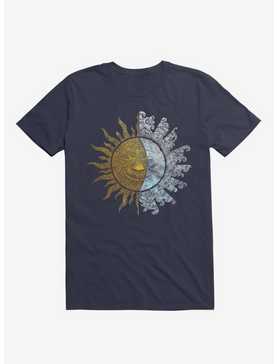 Sun And Moon Art Navy Blue T-Shirt, , hi-res