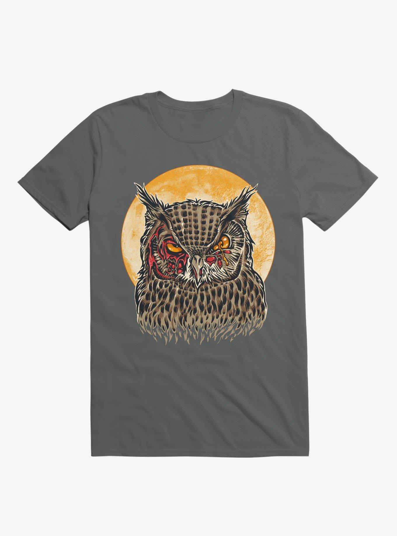 Zombie Blood Owl Charcoal Grey T-Shirt, , hi-res