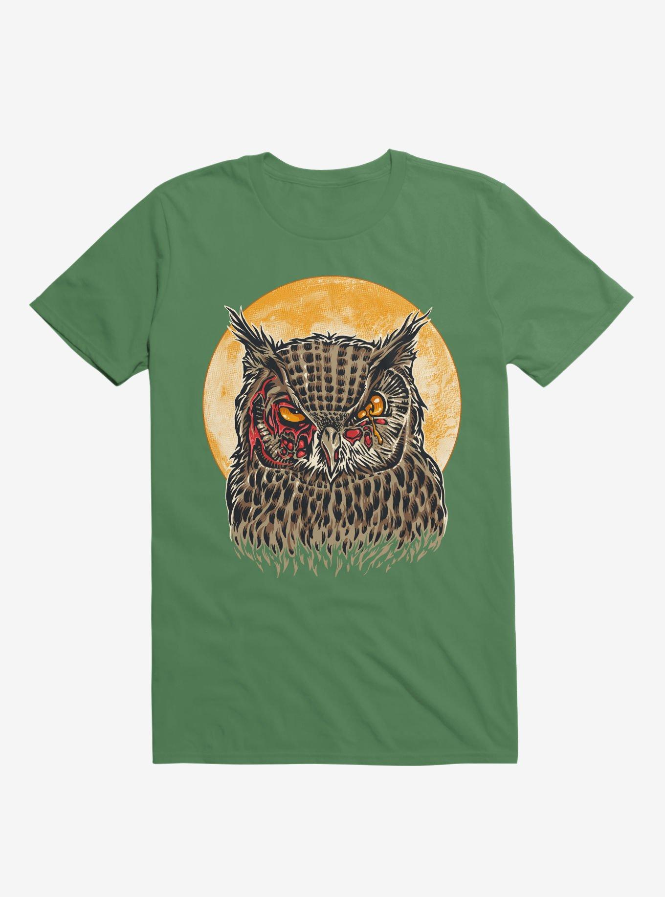 Zombie Blood Owl Irish Green T-Shirt, , hi-res