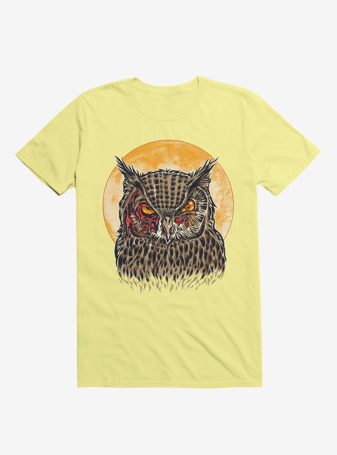 Zombie Blood Owl Corn Silk Yellow T-Shirt, , hi-res