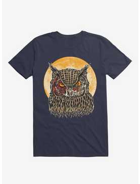 Zombie Blood Owl Navy Blue T-Shirt, , hi-res