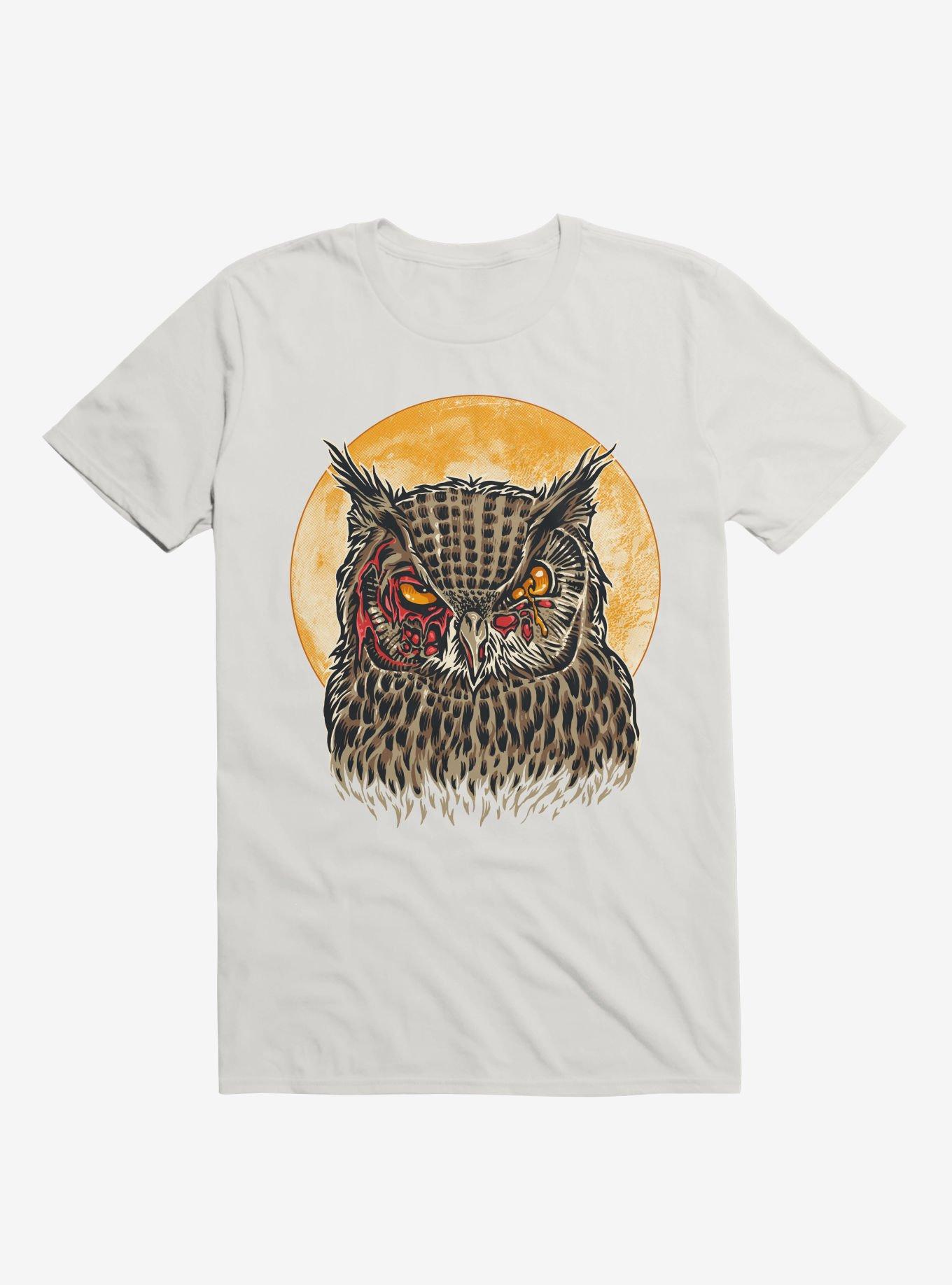 Zombie Blood Owl White T-Shirt, , hi-res