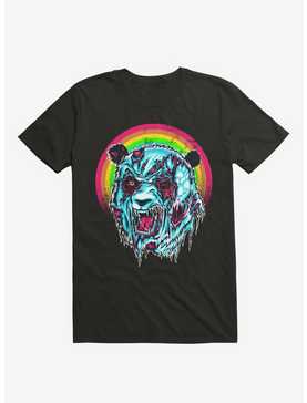 Zombie Blood Rainbow Panda Black T-Shirt, , hi-res