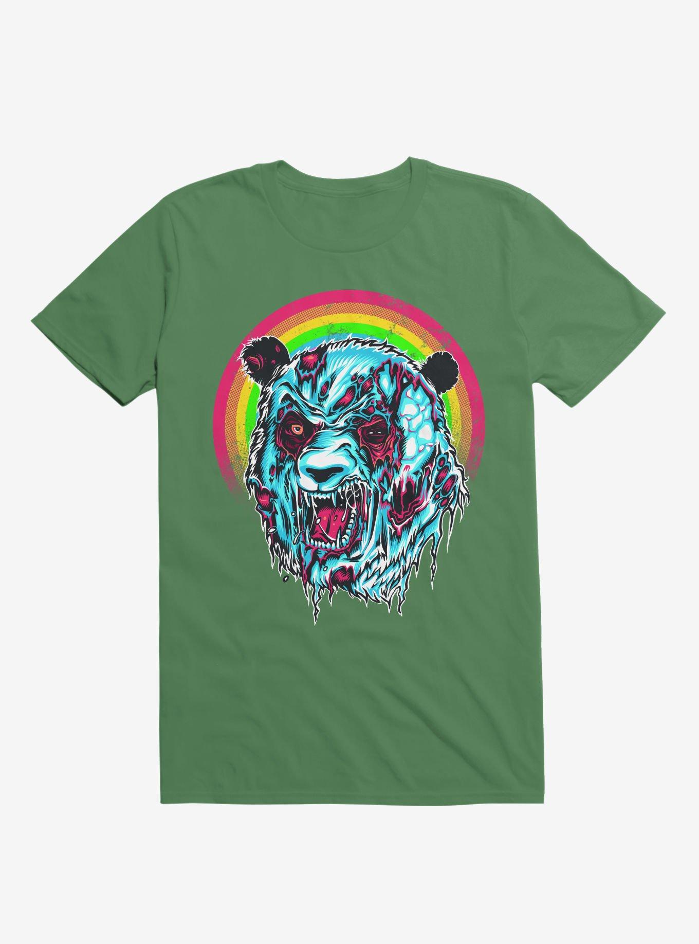 Zombie Blood Rainbow Panda Irish Green T-Shirt, , hi-res