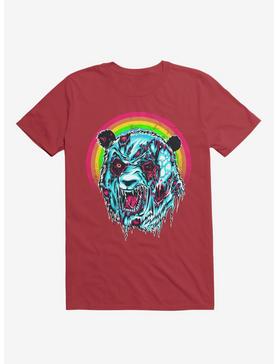 Zombie Blood Rainbow Panda Red T-Shirt, , hi-res
