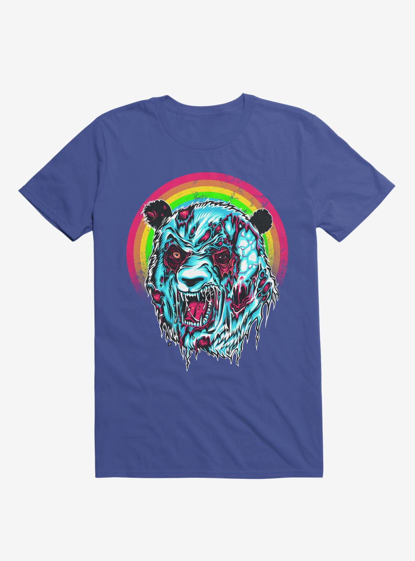 Zombie Blood Rainbow Panda Royal Blue T-Shirt, , hi-res