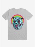 Zombie Blood Rainbow Panda Ice Grey T-Shirt, ICE GREY, hi-res