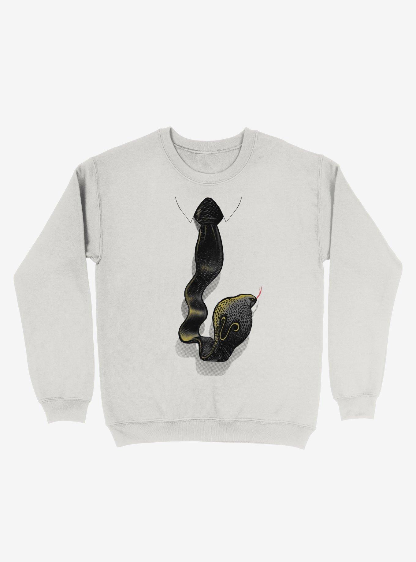 Cobra Tie White Sweatshirt, WHITE, hi-res