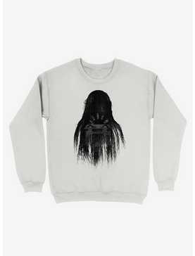 Long Horror Haunted House Hair White Sweatshirt, , hi-res