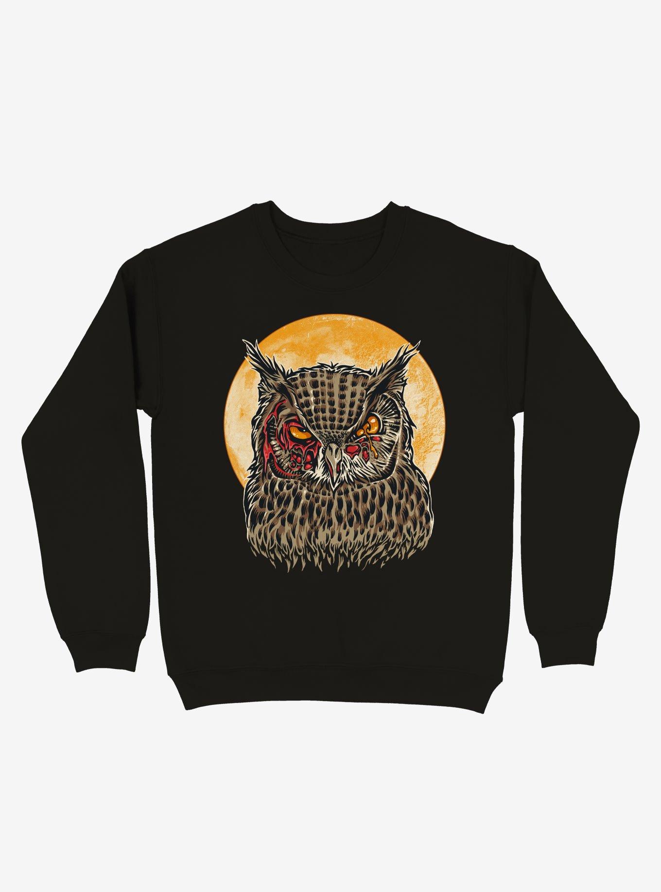 Zombie Blood Owl Black Sweatshirt, , hi-res