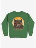 Zombie Blood Owl Kelly Green Sweatshirt, KELLY GREEN, hi-res