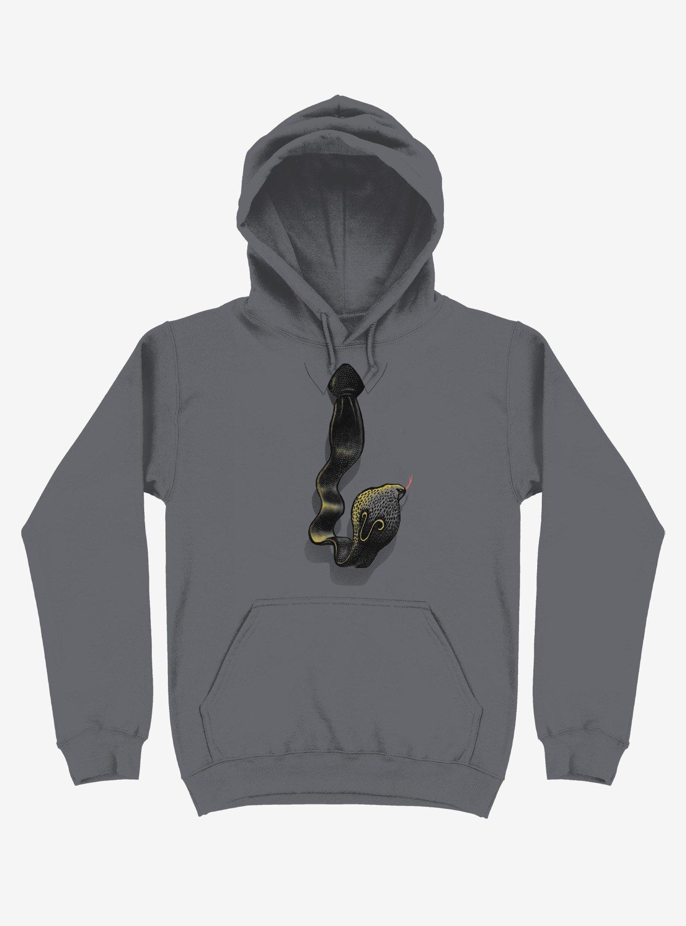 Cobra Tie Charcoal Grey Hoodie, CHARCOAL, hi-res