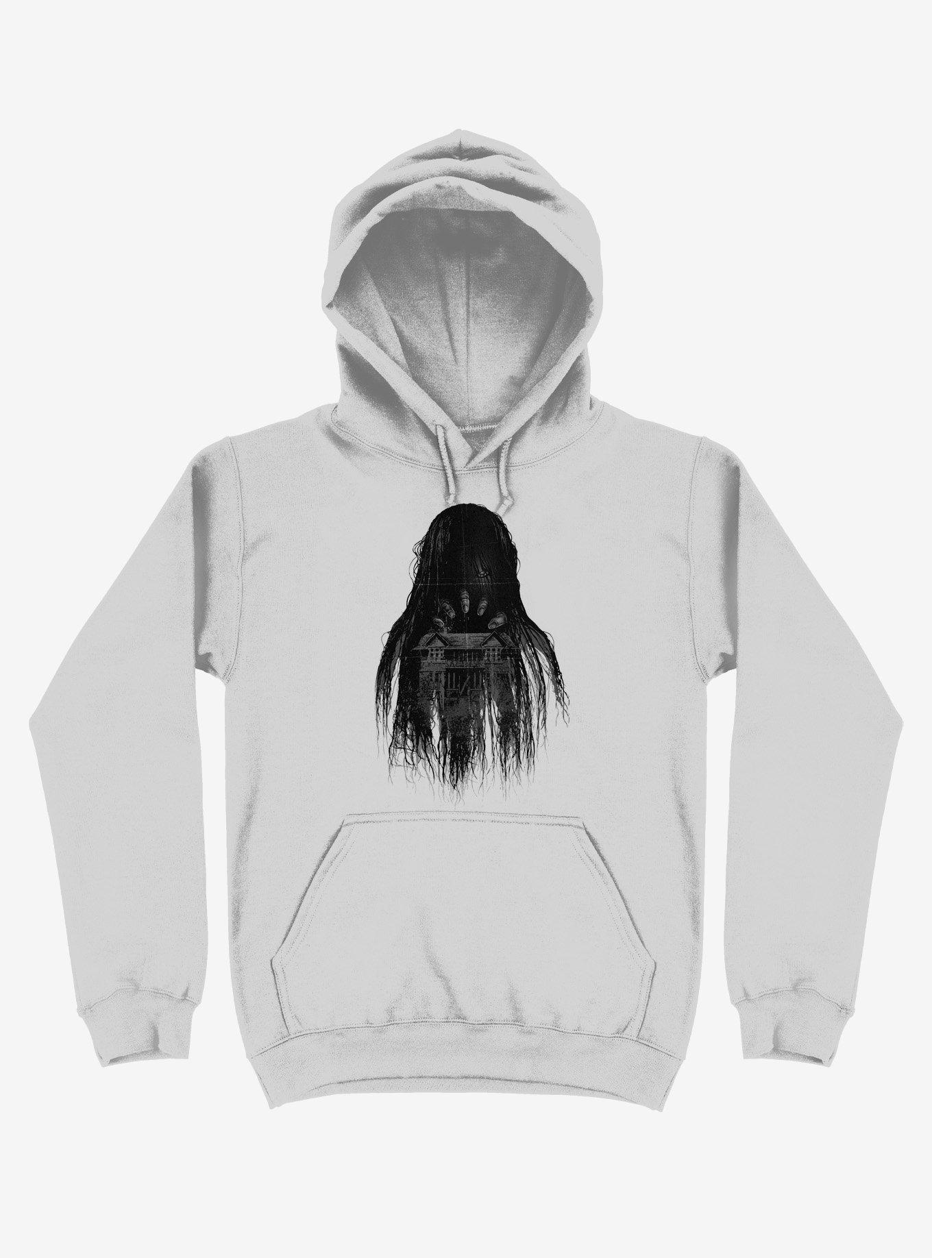 Long Horror Haunted House Hair Sport Grey Hoodie, , hi-res