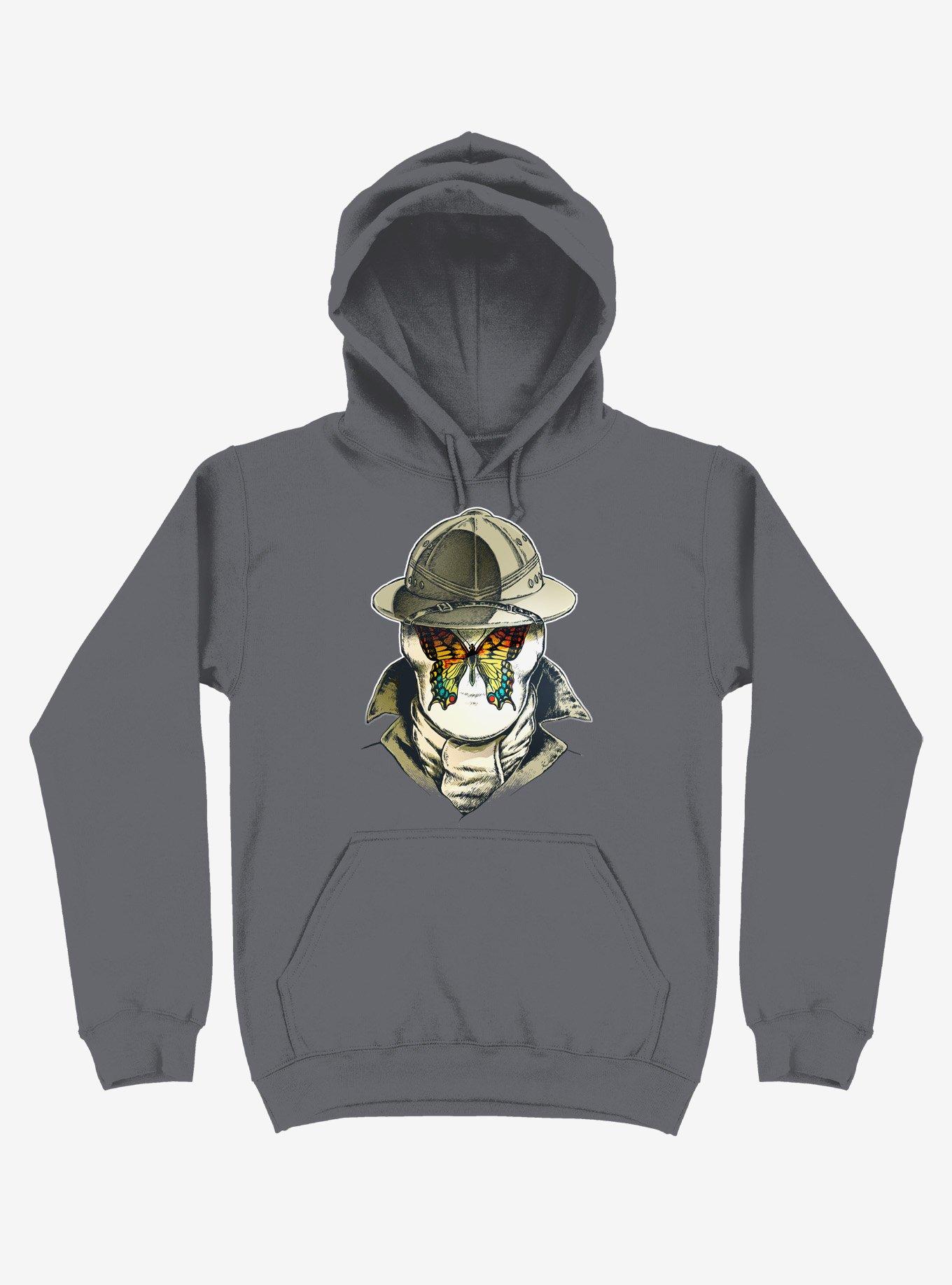 Rorschach Butterfly - 5G Charcoal Grey Hoodie, CHARCOAL, hi-res