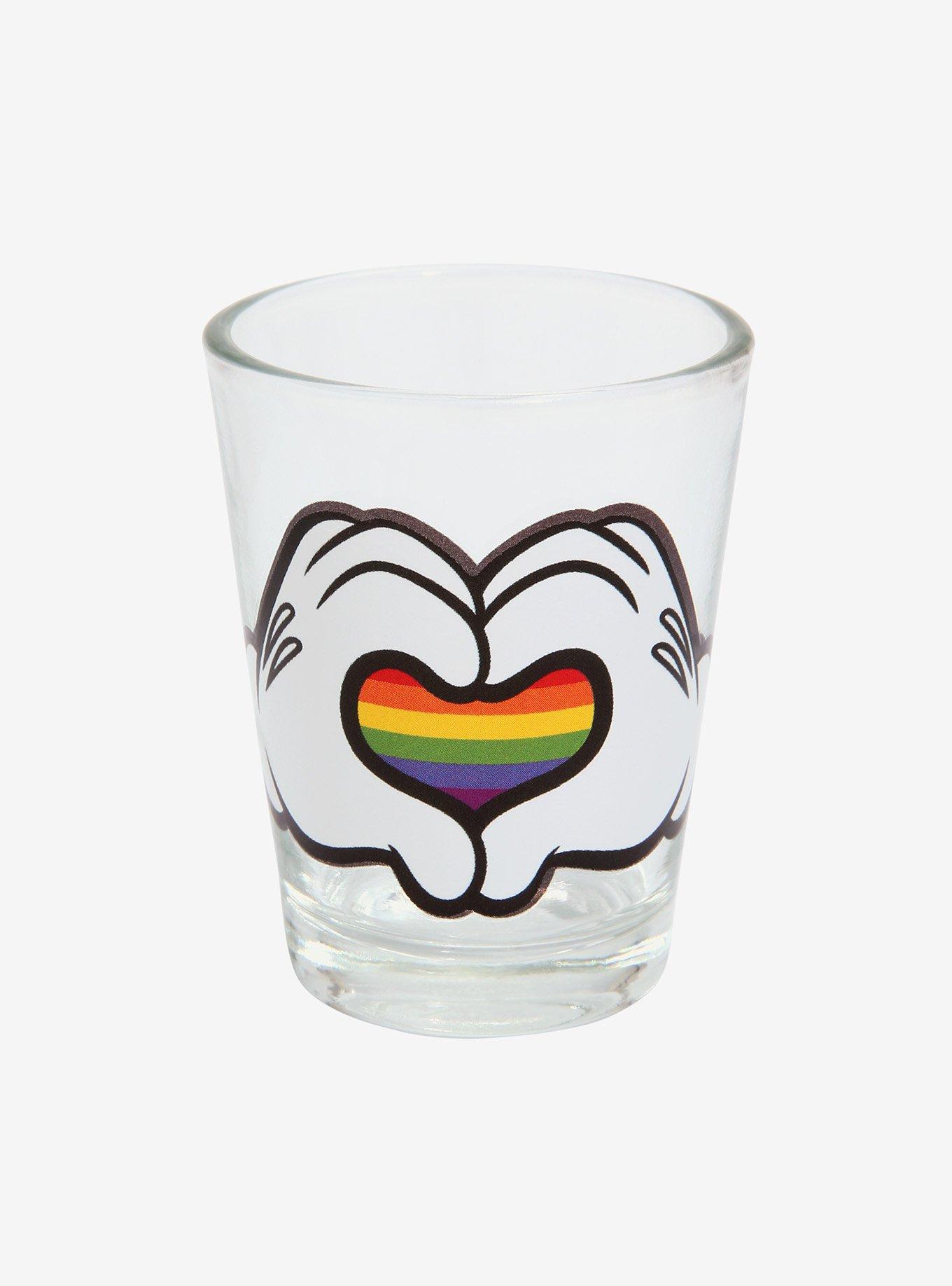 Disney Pride Mickey Mouse Gloves Mini Glass - BoxLunch Exclusive, , hi-res