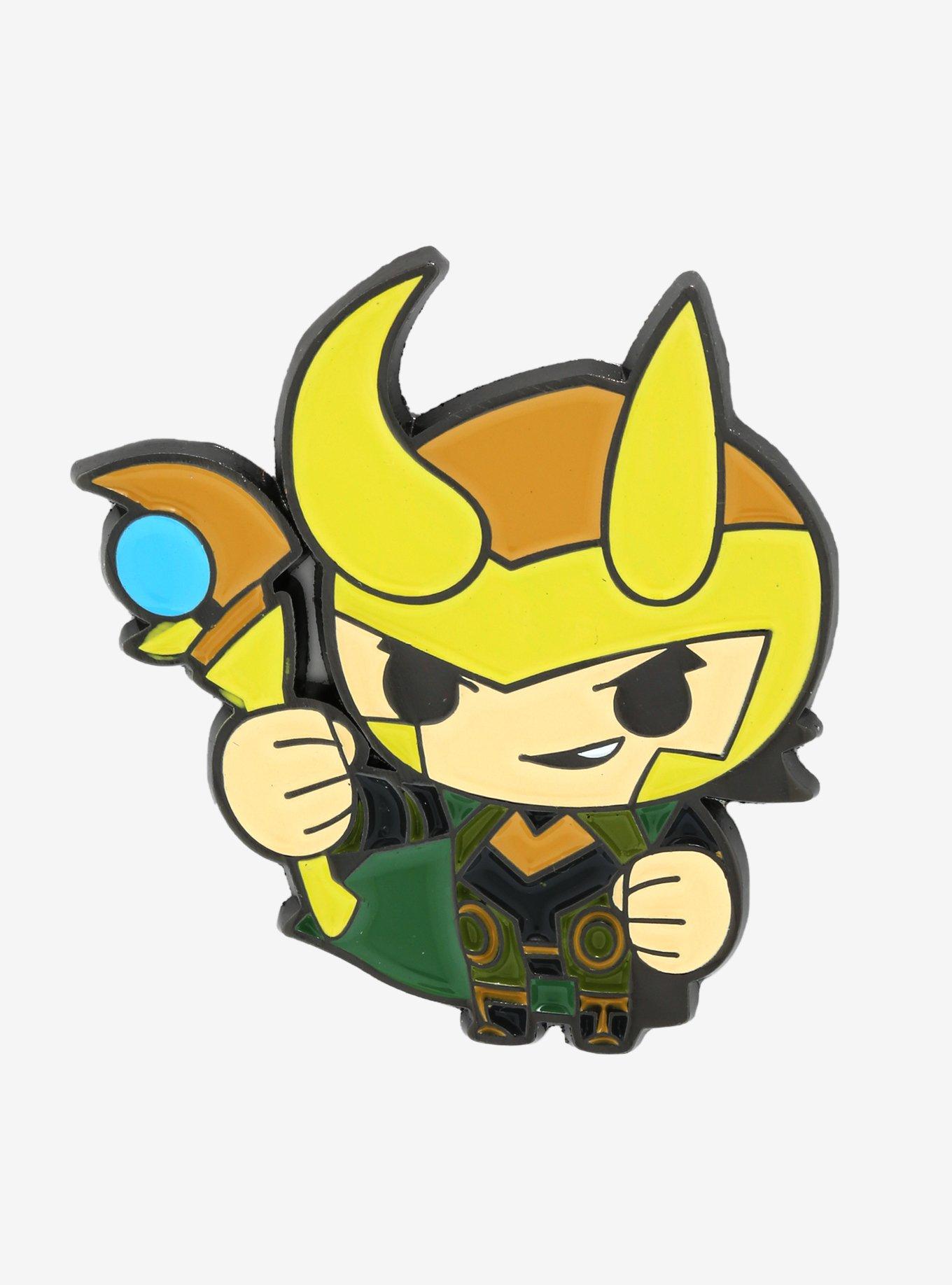 Marvel Chibi Loki Enamel Pin - BoxLunch Exclusive, , hi-res
