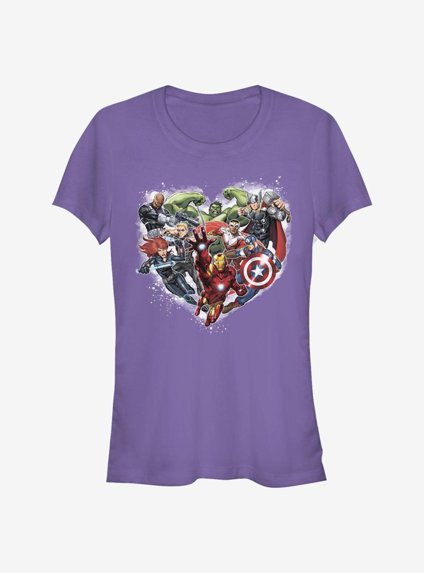Marvel Avengers Avenger Heart Girls T-Shirt, PURPLE, hi-res