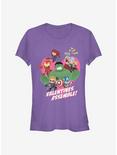 Marvel Avengers Valentines Assemble Girls T-Shirt, PURPLE, hi-res