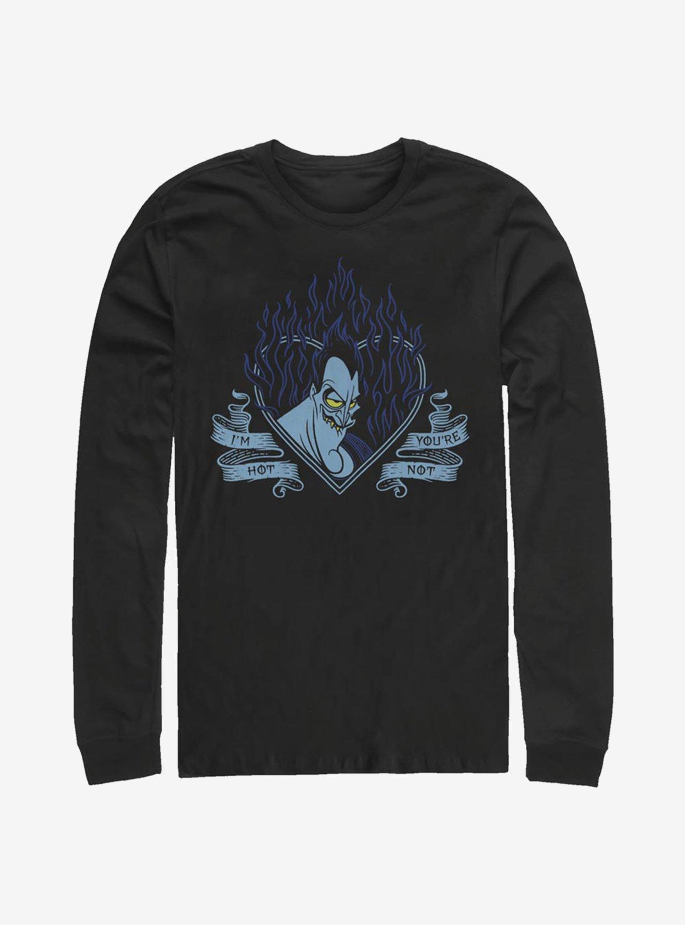 Disney Hercules Hades I'm Hot You're Not Long-Sleeve T-Shirt, BLACK, hi-res