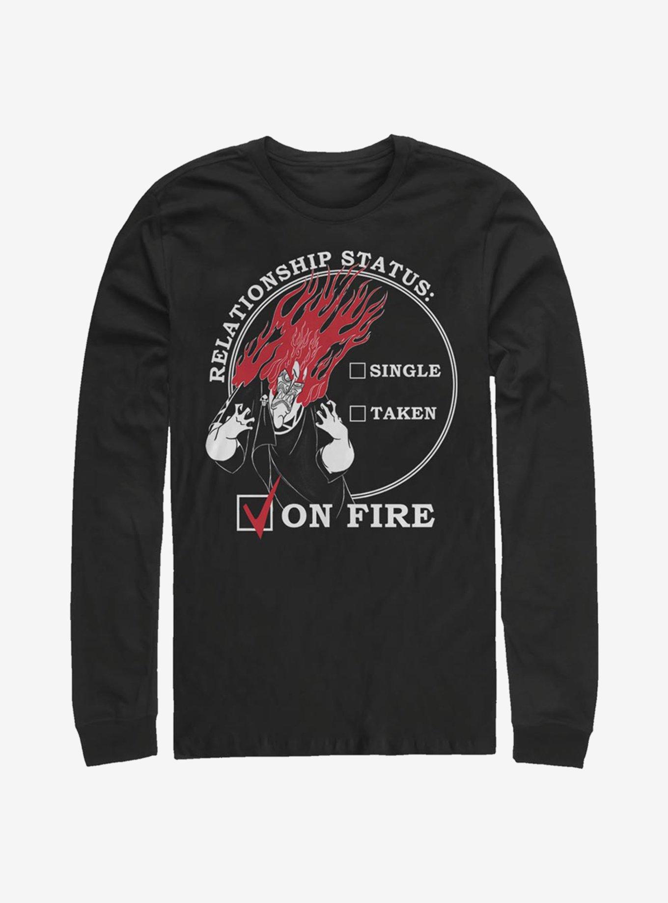 Disney Hercules Relationship On Fire Long-Sleeve T-Shirt, BLACK, hi-res