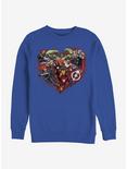 Marvel Avengers Avenger Heart Crew Sweatshirt, ROYAL, hi-res