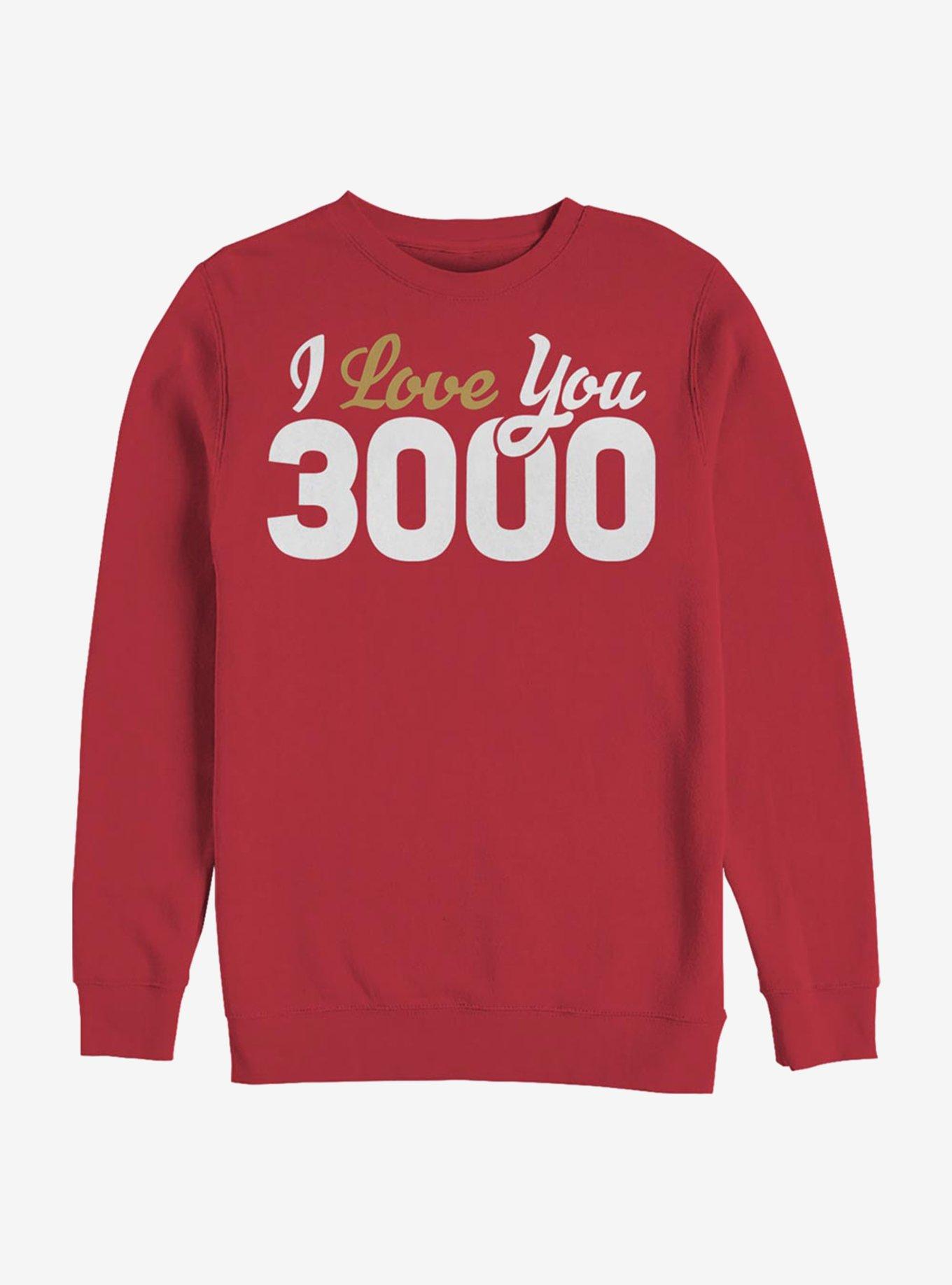 Marvel Avengers I Love You 3000 Loves Crew Sweatshirt