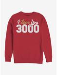 Marvel Avengers I Love You 3000 Loves Crew Sweatshirt, RED, hi-res
