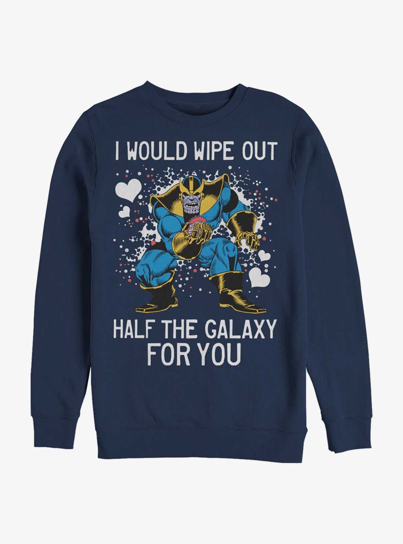 Marvel Avengers Thanos Wipe Galaxy Out Crew Sweatshirt, , hi-res