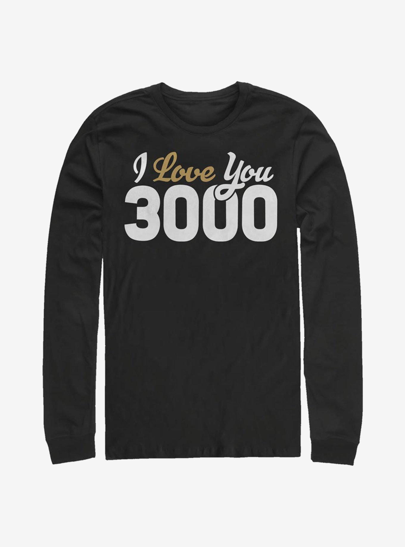 Marvel Avengers I Love You 3000 Loves Long-Sleeve T-Shirt - BLACK | Hot ...