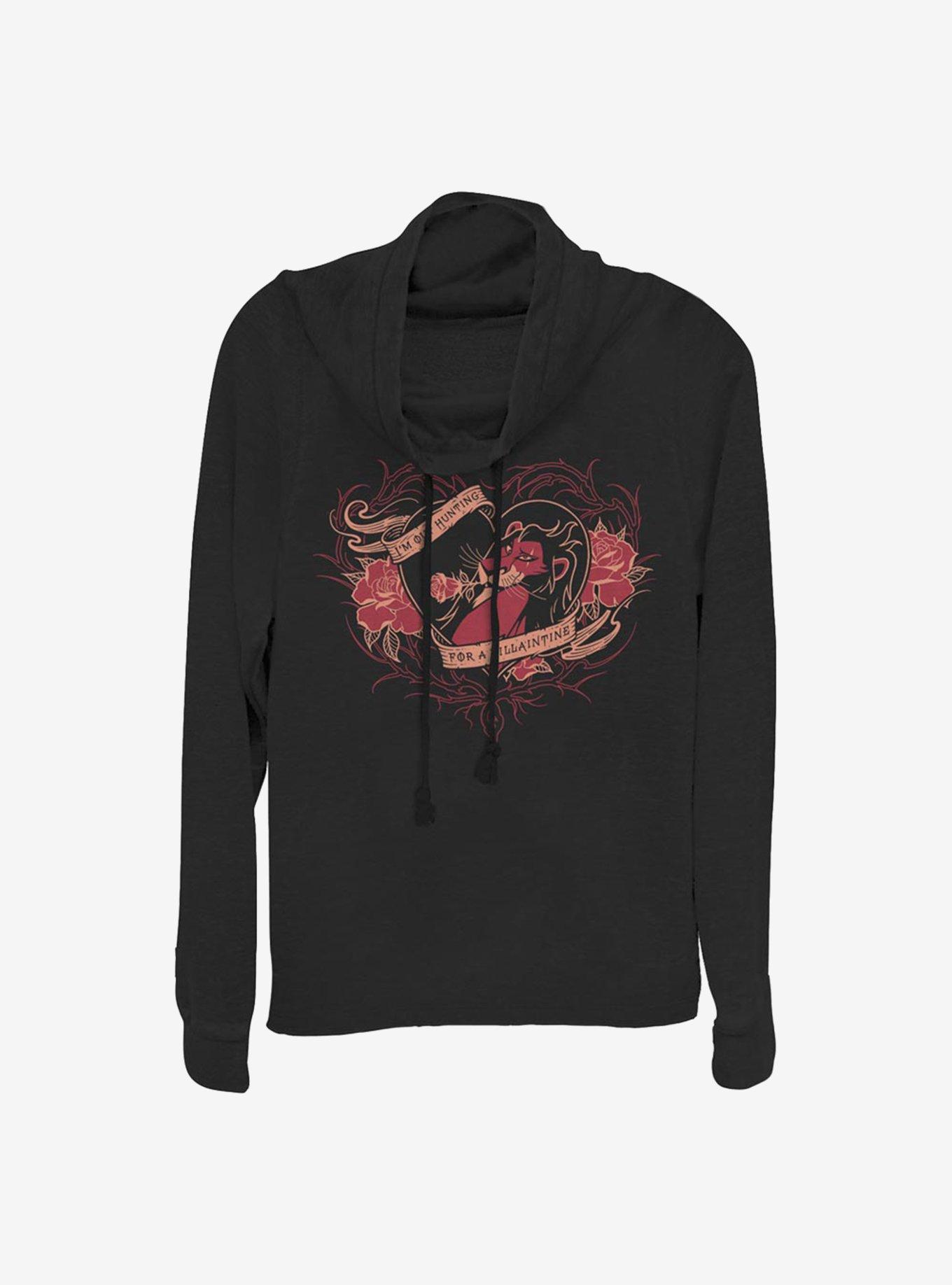 Disney The Lion King Hunting For Valentines Cowlneck Long-Sleeve Girls Top, , hi-res