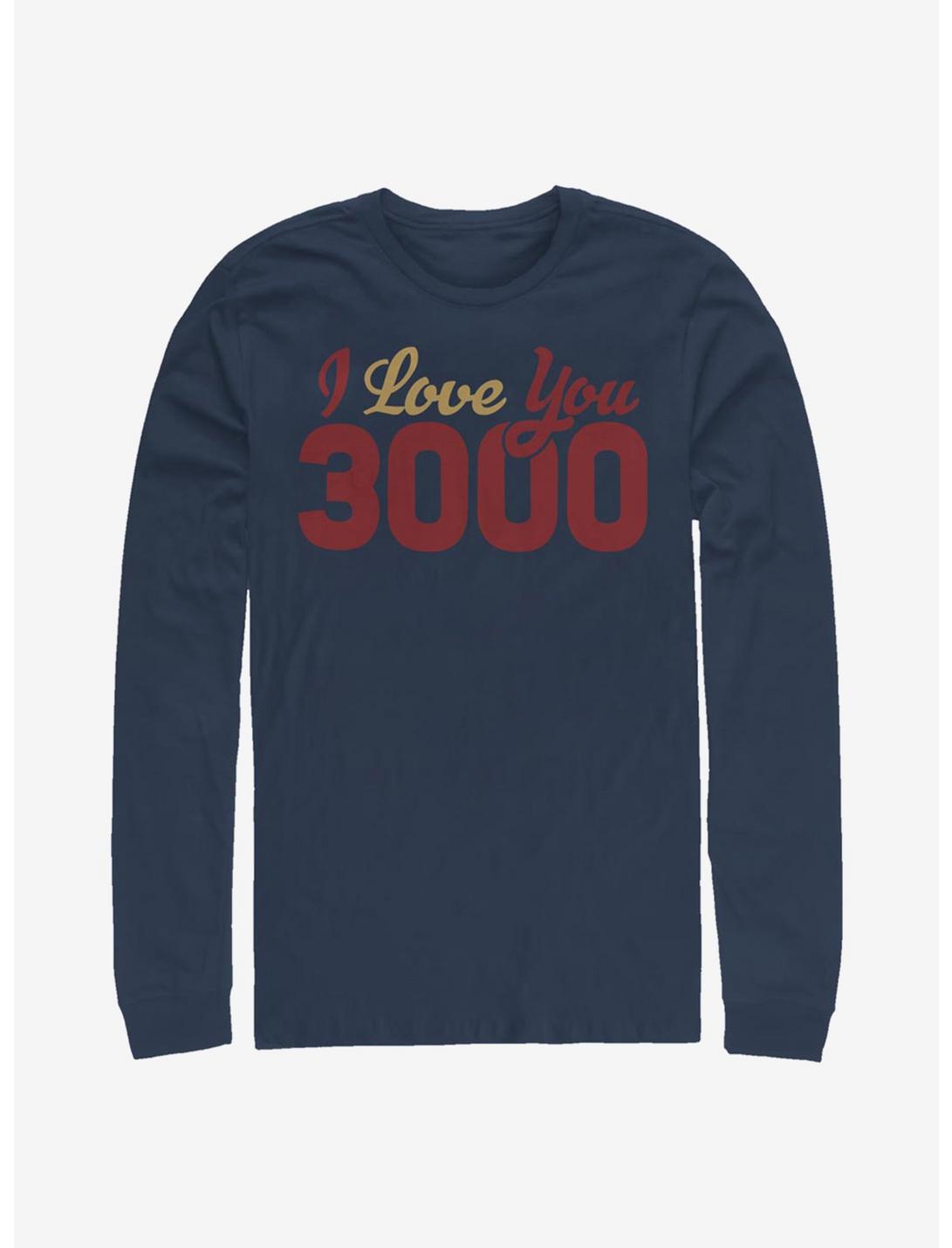 Marvel Avengers I Love You 3000 Loves Long-Sleeve T-Shirt, NAVY, hi-res