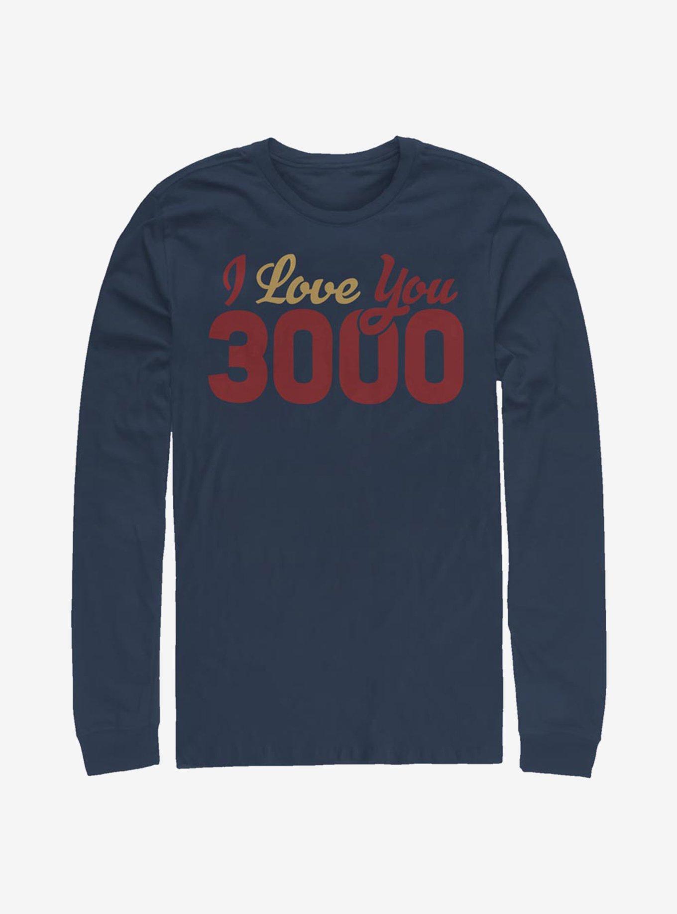 Marvel Avengers I Love You 3000 Loves Long-Sleeve T-Shirt, NAVY, hi-res