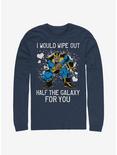 Marvel Avengers Thanos Wipe Galaxy Out Long-Sleeve T-Shirt, NAVY, hi-res