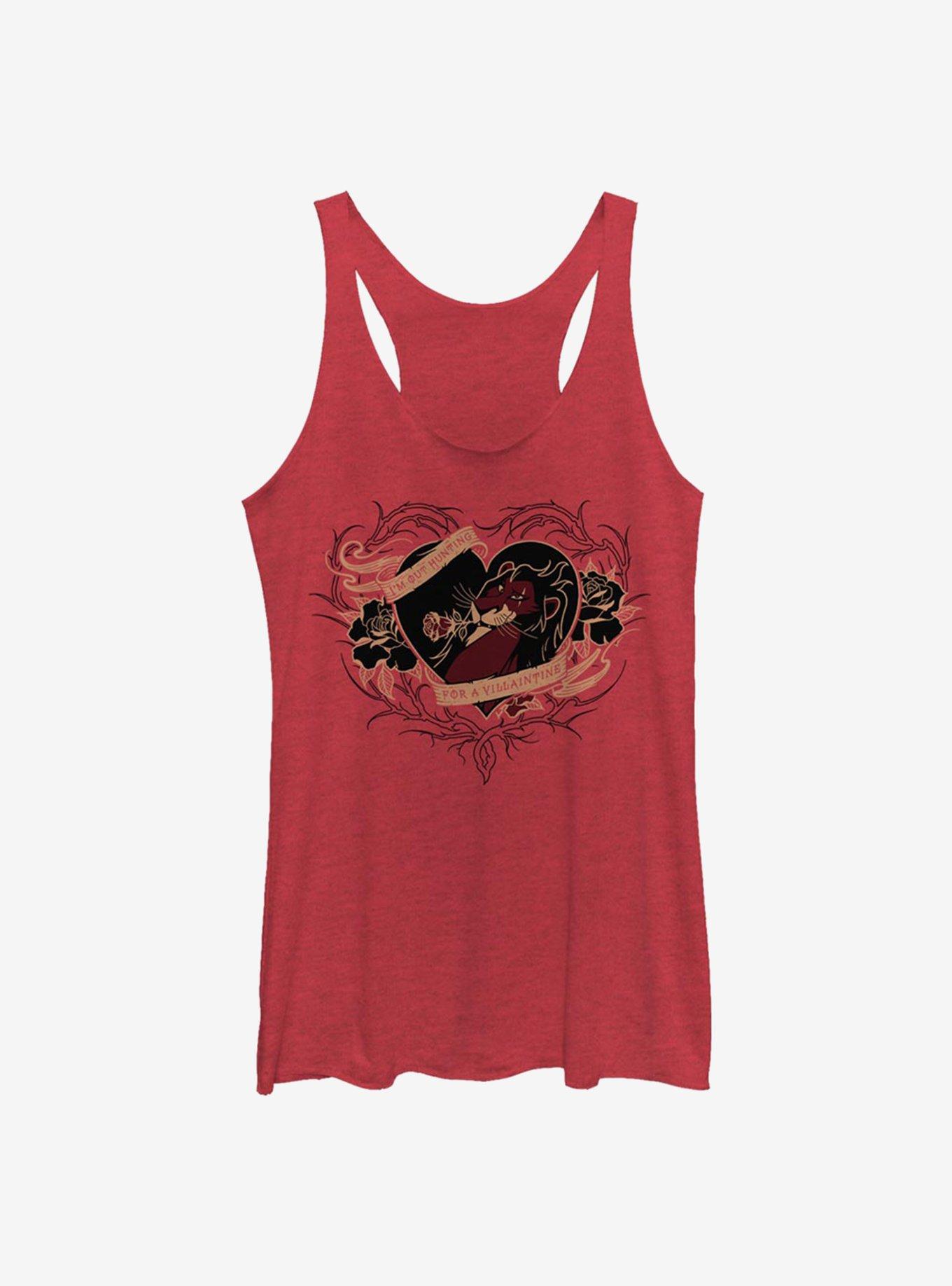 Disney The Lion King Hunting For Valentines Girls Tank, RED HTR, hi-res