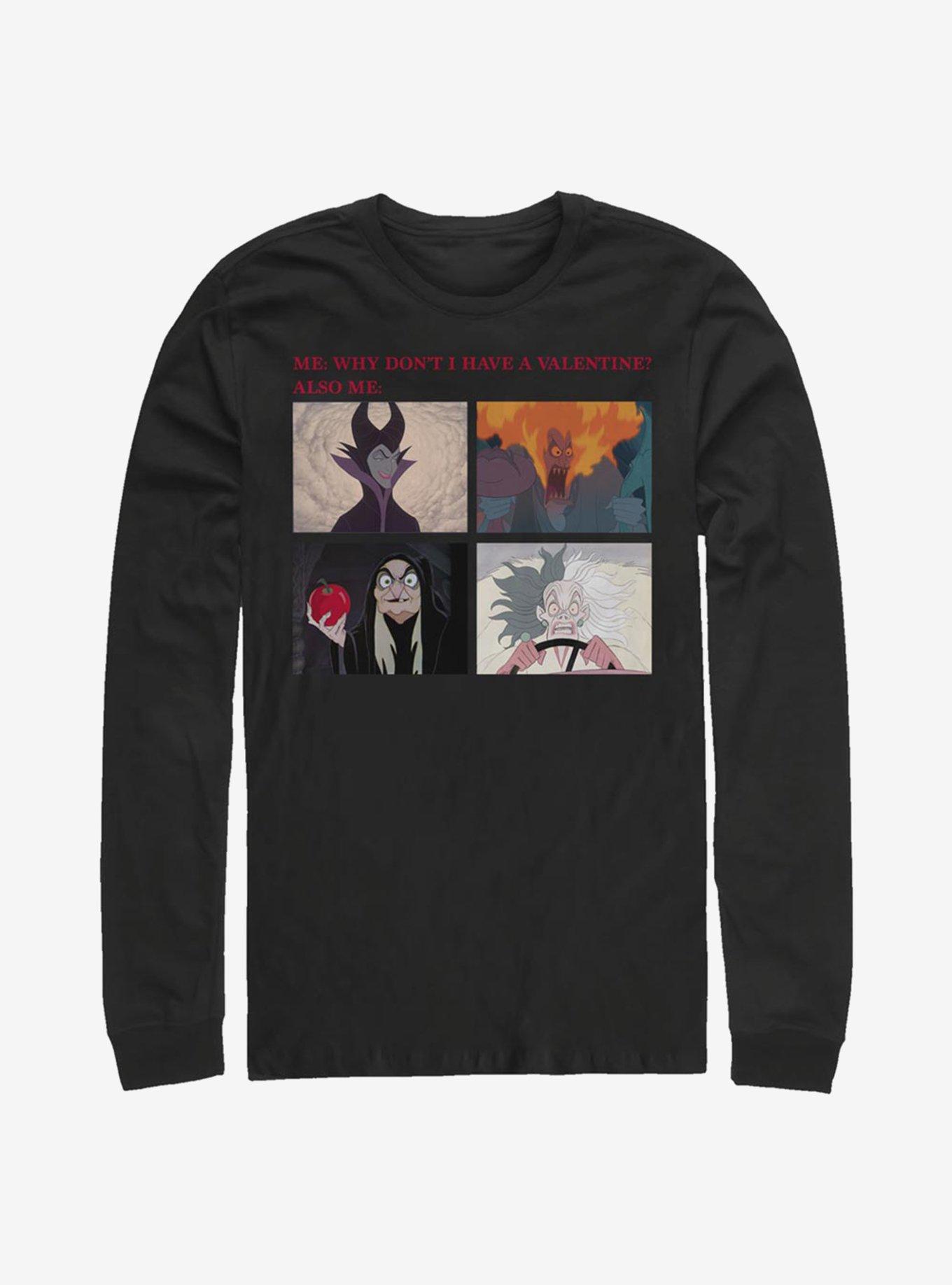 Disney Villains Valentine Meme Long-Sleeve T-Shirt, , hi-res