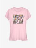 MTV Logo Heart Fill Girls T-Shirt, LIGHT PINK, hi-res