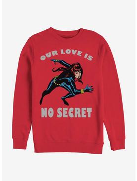 Marvel Black Widow No Secret Love Crew Sweatshirt, , hi-res