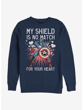 Marvel Captain America Heart Shield Crew Sweatshirt, , hi-res