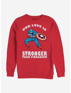 Marvel Captain America Strong Love Crew Sweatshirt, , hi-res