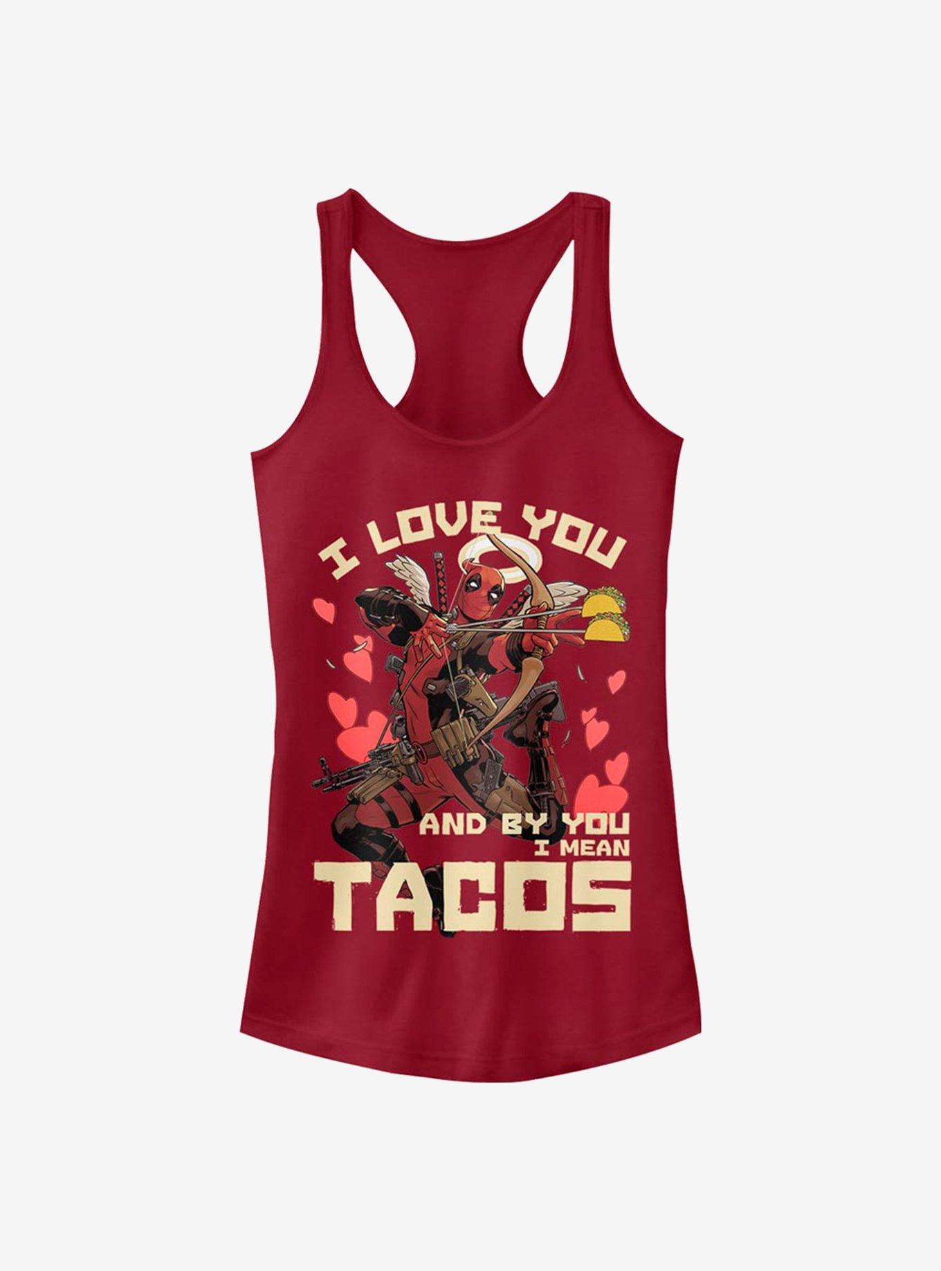 Marvel Deadpool Taco Love Girls Tank, SCARLET, hi-res